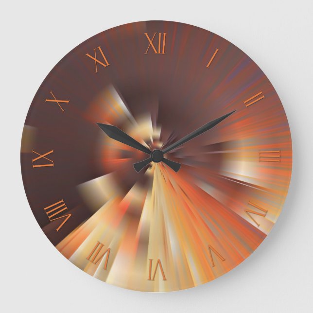 Abstract sun rays large clock (Front)