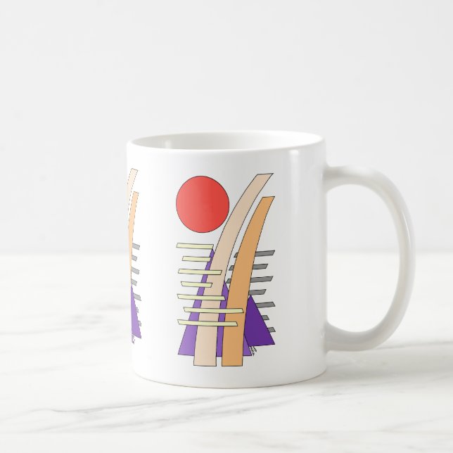 Abstract Sun, Shadows, Reflections, and Structures Coffee Mug (Right)