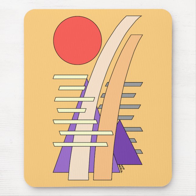 Abstract Sun, Shadows, Reflections, and Structures Mouse Pad (Front)