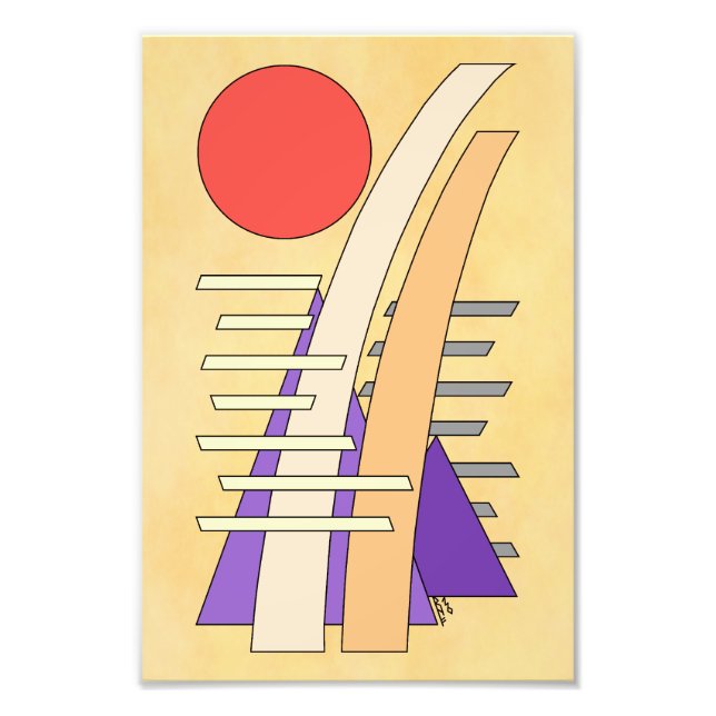 Abstract Sun, Shadows, Reflections, and Structures Photo Print (Front)