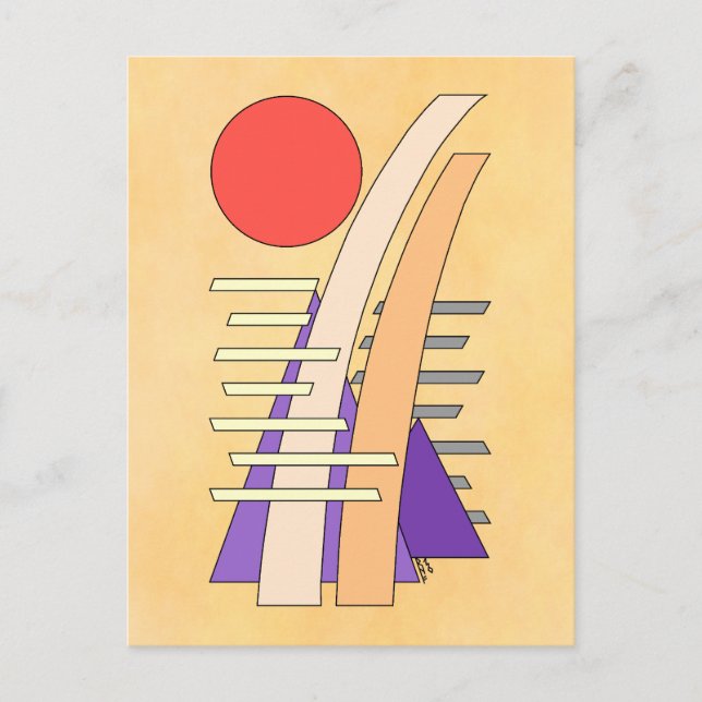 Abstract Sun, Shadows, Reflections, and Structures Postcard (Front)