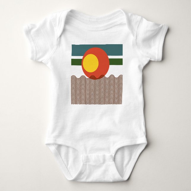 Abstract Sundown  Baby Bodysuit (Front)
