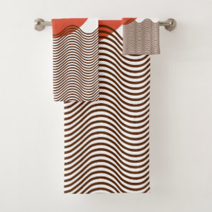 Abstract Sundown Bath Towel Set
