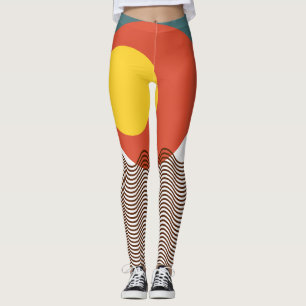 Abstract Sundown  Leggings
