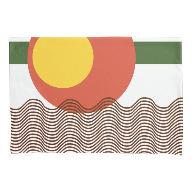 Abstract Sundown  Pillowcase (Front)
