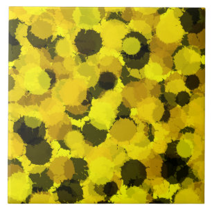 Abstract sunflower Nature inspirational pattern Ceramic Tile