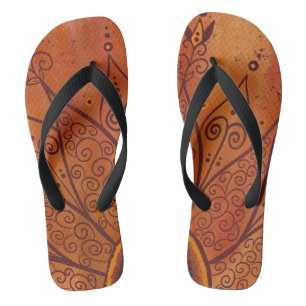 Abstract Sunflower Pattern Thongs