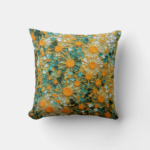 Abstract Sunflowers 102 Cushion