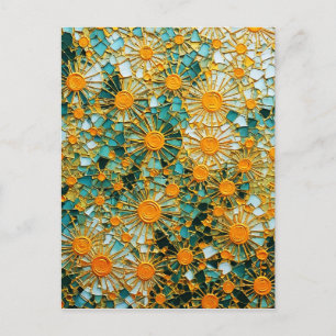 Abstract Sunflowers 102 Postcard