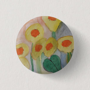 Abstract Sunflowers Badge