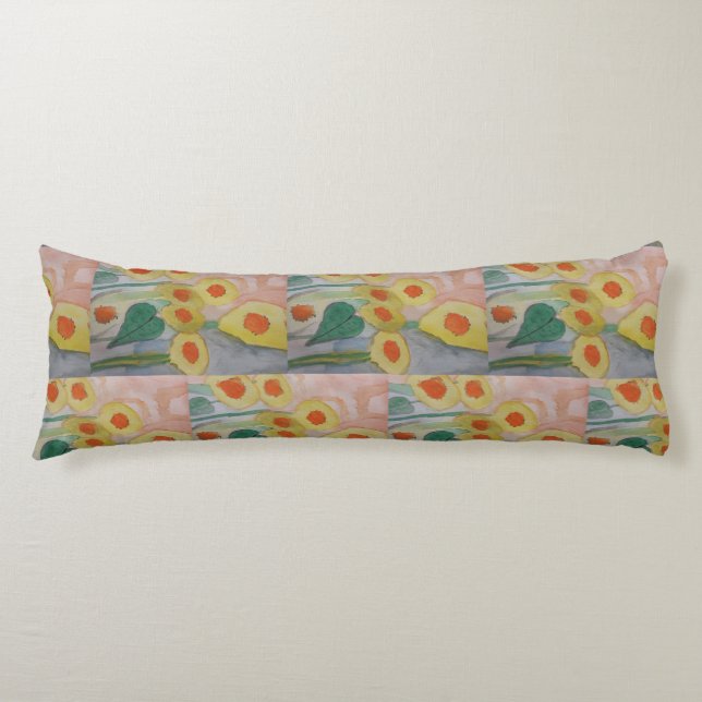 Abstract Sunflowers Body Cushion (Front)