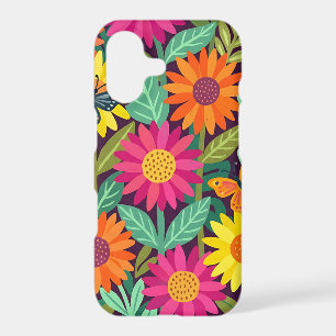 Abstract Sunflowers Butterflies iPhone Cases