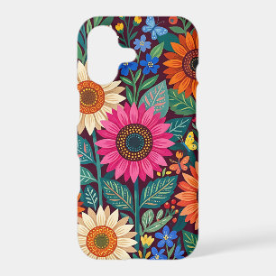Abstract Sunflowers Butterflies iPhone Cases