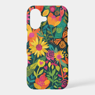 Abstract Sunflowers Butterfly iPhone Cases