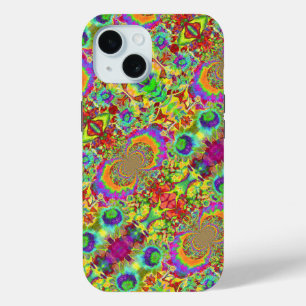 Abstract sunflowers   funky retro flowers   iPhone 15 case