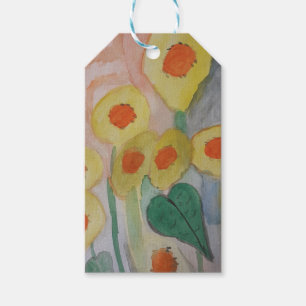 Abstract Sunflowers  Gift Tags