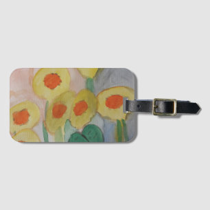 Abstract Sunflowers Luggage Tag