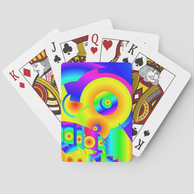 Abstract Sunflowers  Playing Cards (Back)