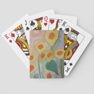 Abstract Sunflowers  Playing Cards