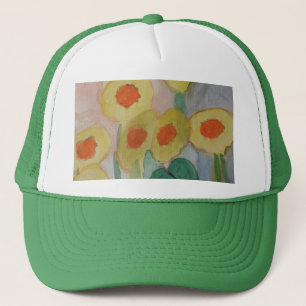 Abstract Sunflowers Trucker Hat