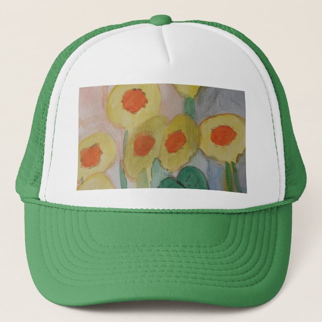 Abstract Sunflowers Trucker Hat (Front)