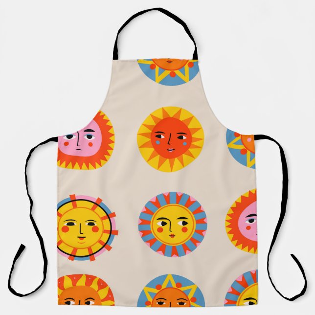 Abstract suns: ethnic seamless pattern. apron (Front)