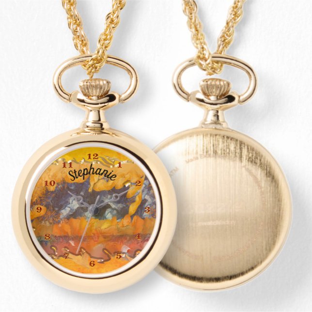 Abstract Sunset 0612 Necklace Watch (Creator Uploaded)