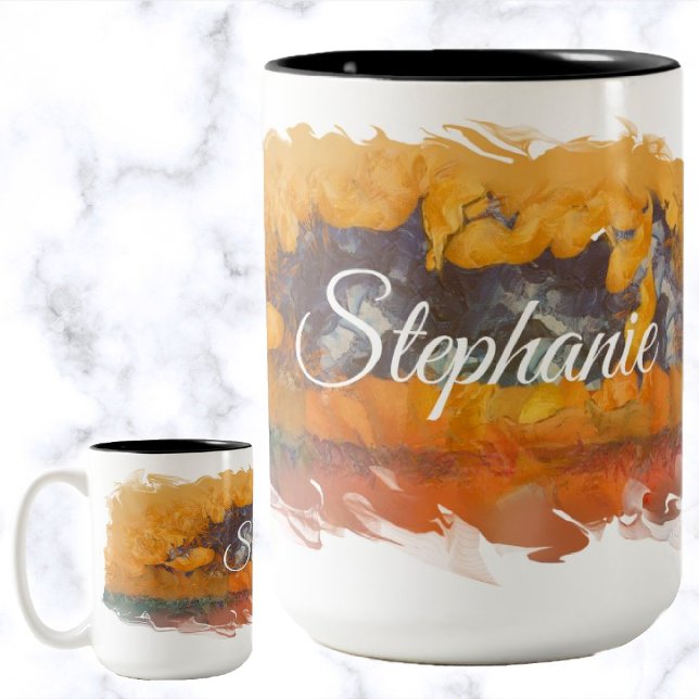Abstract Sunset 0612 Two-Tone Coffee Mug (Creator Uploaded)