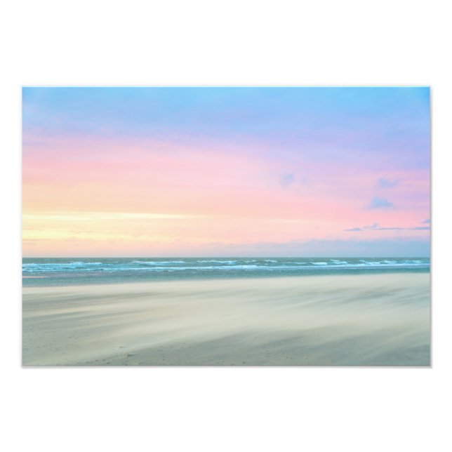 Abstract sunset at the beach in the Hague Photo Print (Front)