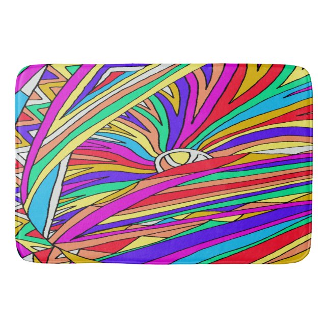 Abstract Sunset Bath Mat (Front)