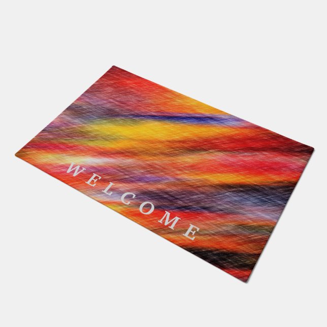 Abstract Sunset Color Doormat (Angled)