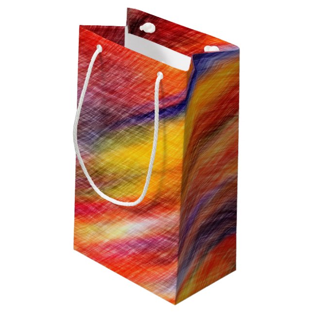 Abstract Sunset Colour Gift Bag (Back Angled)