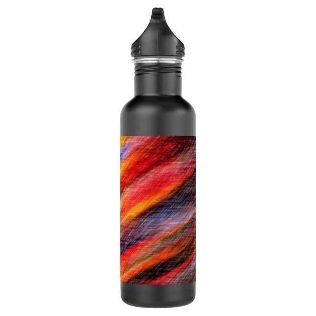Abstract Sunset Colour Stainless Steel Water Bottl 710 Ml Water Bottle (Right)