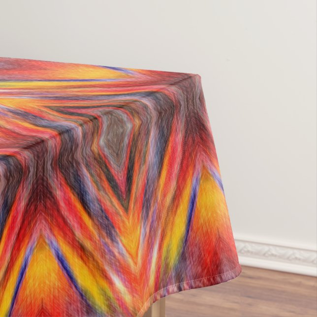 Abstract Sunset Colour Tablecloth (In Situ)