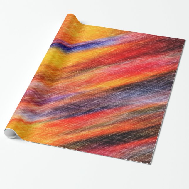 Abstract Sunset Colour Wrapping Paper (Unrolled)