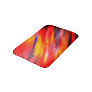 Abstract Sunset Colours Bath Mat