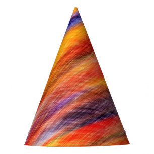 Abstract Sunset Colours Paper Party Hat