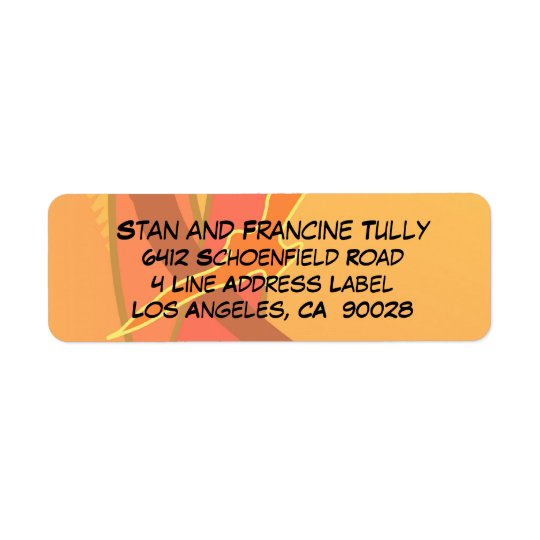 Abstract Sunset Colours Return Address Label