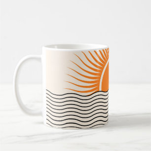 Abstract sunset: geometric boho decor. coffee mug