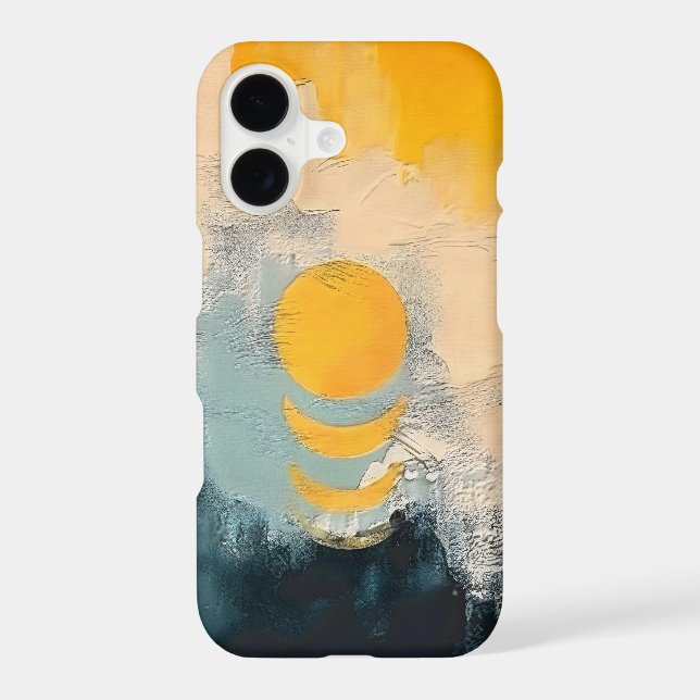 Abstract Sunset – Golden Calm Over Horizons (Back)