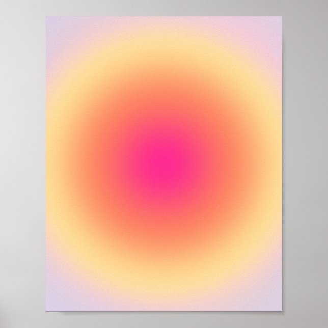 Abstract Sunset Gradient Poster (Front)