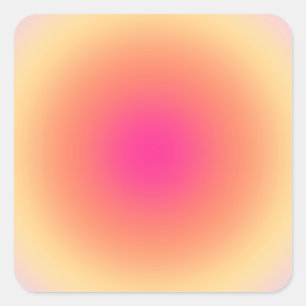 Abstract Sunset Gradient Square Sticker