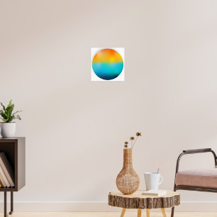 Abstract Sunset Horizon Circle Poster