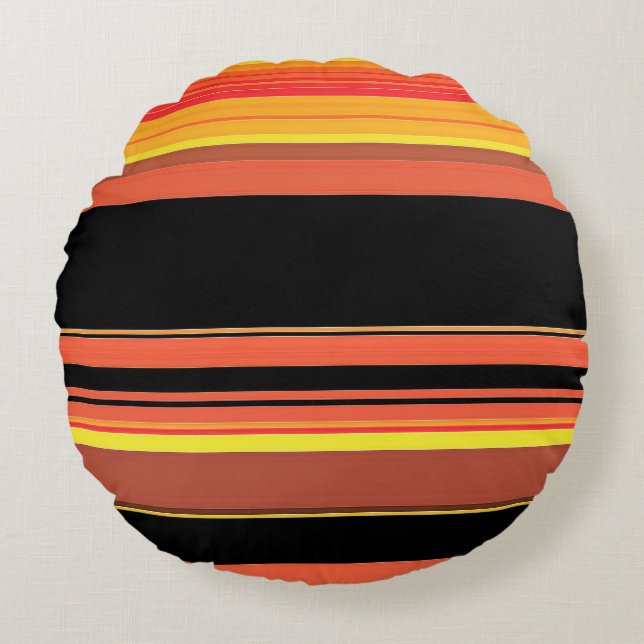 ABSTRACT SUNSET ROUND CUSHION (Front)