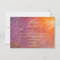 Abstract Sunset Sky Orange Purple Art Wedding Meal