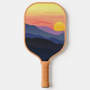 Abstract Sunset View Pattern Pickleball Paddle