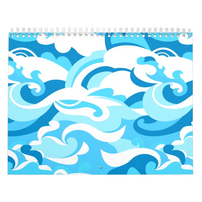 Abstract surf waves calendar (Cover)