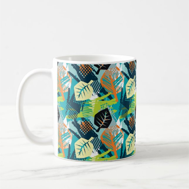 Abstract surface design seamless rough grunge patt coffee mug (Left)
