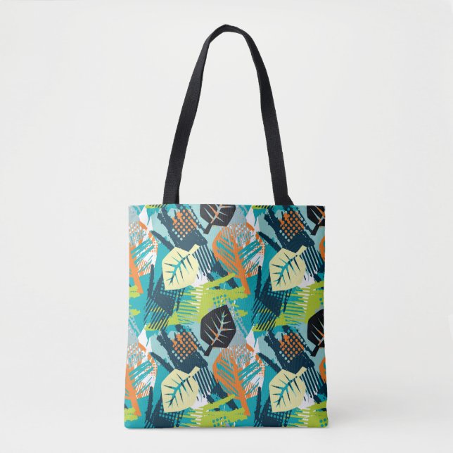 Abstract surface design seamless rough grunge patt tote bag (Front)