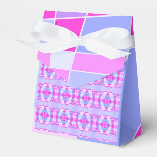 Abstract Surfing Hot Pink Purple Favour Box (Front Side)
